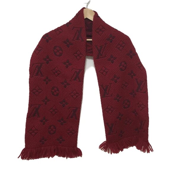 LOUIS VUITTON Echarpe Logomania Ruby - Scarf 94 Wool & 6 Silk 565-033125 - Picture 1 of 7